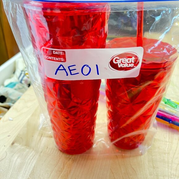 Starbucks Poinsettia Red Prism Tumbler Set With Lids Straws 16 Oz & 24 Oz - Picture 16 of 16